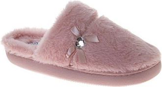 Badgley Mischka Badgley Mischka Womens Sparkling Brooch Slippers in Pink at Nordstrom, Size 6