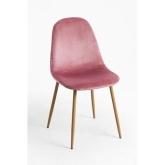 Regalos Miguel Sillas Comedor - Silla Teok Terciopelo - Rosa