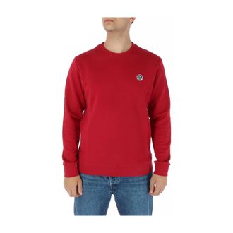 North Sails Hoodies & sweatvesten, Heren, Rood, S, Katoen, Crew Neck Sweatshirt Klassieke Stijl