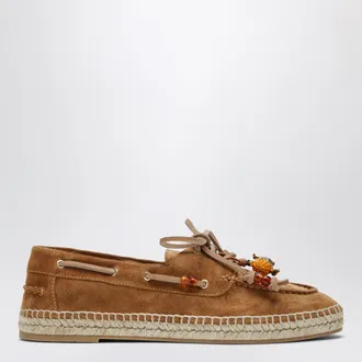 Aquazzura Espadrillas Seafarer in suede color tabacco