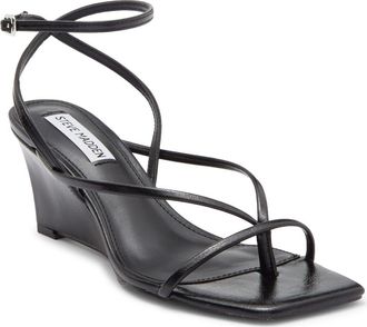Steve Madden Pozy Wedge Sandal in Black at Nordstrom Rack, Size 9.5