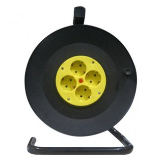 Fabrilamp Fabrilamp - 166431415 Enrollacable 4 Enchufes Cable 15m 3gx1,5mm Cobre C/termostato De Seguridad