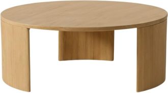 Wabi Home Mesa de centro de madera maciza ø95 cm