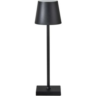 Beliani Wireless LED Table Lamp BACEIRO with Dimmer Metal Black