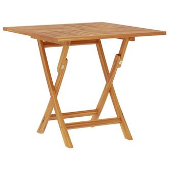 Berkfield Home Folding Garden Table 85x85x76 cm Solid Teak Wood in Brown | Size: 85 x 85 x 76 cm