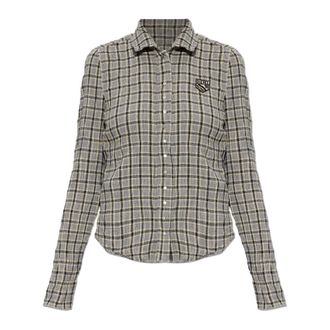Diesel Dames, Blouses & Shirts, Grijs, Maat: XS Katoen
