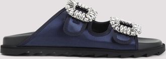 Roger Vivier Slidy Strass Bord Gros Mules