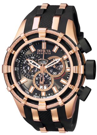 Invicta Reserve Chronograph Black Dial Mens Watch 0196