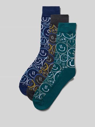 Jack & Jones Jack & Jones Socken mit Allover-Motiv-Print Modell Jacsilas im 3er-Pack in Bottle, Größe 1