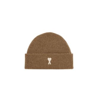 Ami Gestreept Alpaca Mutsen - Dames - Hoeden - Bruin - ONE Size - Accessoires
