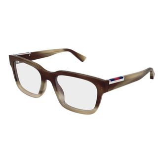 Gucci Rechthoekig Optisch Montuur - Heren - Brillen - Bruin - 55 MM - Accessoires