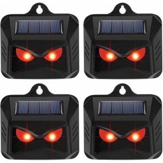 OEM Paquete De 4 Luces Solares Para El Control De Depredadores - Disuasivo Para Zorros En Jardines - Repelente De Animales - Dispositivos Repelentes De Ci