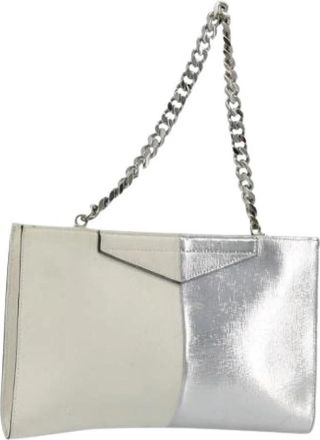 Fendi Pre-owned Vintage Hand Bag - Dames - Vintage Clutch - Grijs - ONE Size - Leer - Vintage