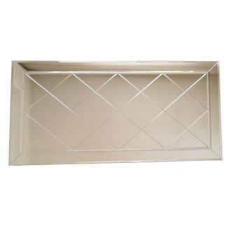 Dmora Espejo Rosazza, Detalles Geom&eacute;tricos, Forma Rectangular, Tipo De Pared, 130x65h Cm Plata