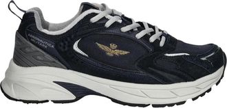 Aeronautica Panelled Sneakers - Heren - Sneakers - Blauw - 41 EU - Leer - Schoenen