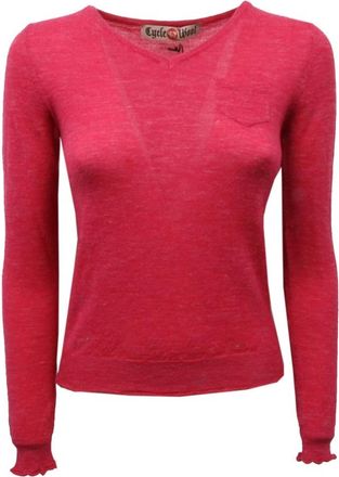 Cycle V-neck Knitwear, female, Pink, S, V-neck Knitwear