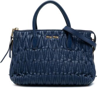 Miu Miu Pre-owned Miu Miu Matelasse Lambskin Satchel NLD2ONYCHJTYGNQY