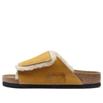 Birkenstock x Stussy Solana Shearling Slide Caramel 1027686