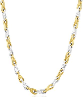 Pompeii3 Mens 14k Gold (65gram) or Platinum (122gram) 6mm Link Chain Necklace 20