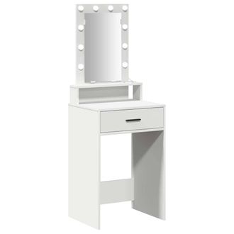 vidaXL Vidaxl - Mesa De Tocador Blanco 50 X 41 X 140 Cm Madera Contrachapada