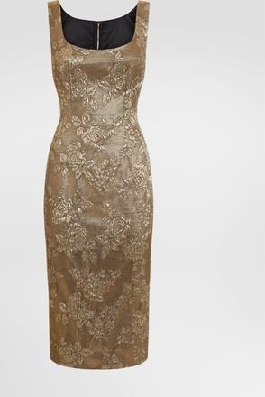 Dolce & Gabbana Lam&eacute; Jacquard Dress - Woman Gold 36