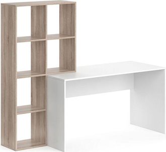 Vicco Escritorio Mara, Blanco/sonoma, 166.8 X 59 Cm Vicco