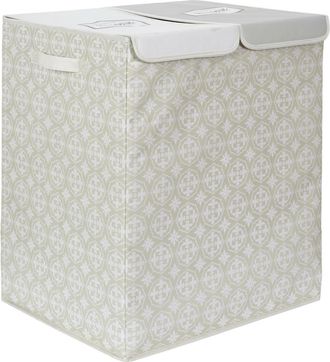 OEM Cesto De Ropa Sucia Doble De Tela Gris De 50x41x57 Cm, Plegable