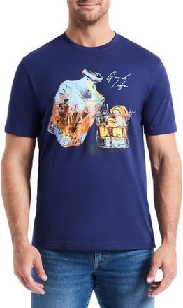 Robert Graham Barrel Aged Whiskey Graphic T-Shirt in Navy at Nordstrom Rack, Size Medium