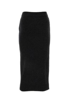 Balenciaga 809353t1708 1240 Grey T Virgin Wool Gonne Skirt