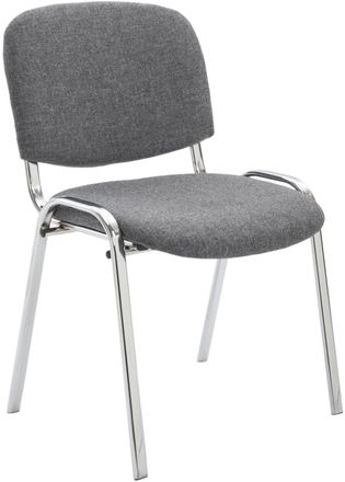 Clp Silla con patas de metal y asiento en tela gris