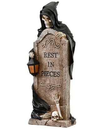 National Tree Company 16 Grim Reaper Skeleton And Tombstone