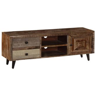 Berkfield Home TV Cabinet 118x30x40 cm Solid Mango Wood in Brown | Size: 118 x 30 x 40 cm