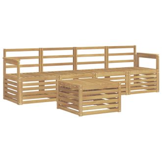 vidaXL Conjunto De Sof&aacute;s De Exterior 5 Pcs Blanco Vidaxl
