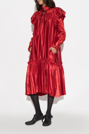Comme Des Gar&ccedil;ons Comme Des Gar&ccedil;ons Noir Kei Ninomiya Dress With Puff Sleeves, Womens, Red