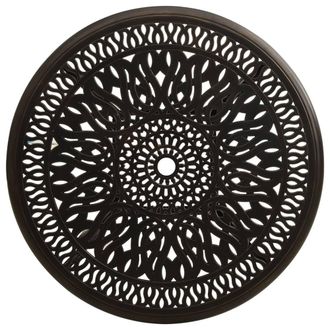 Berkfield Home Garden Table Bronze 90x90x74 cm Cast Aluminium in Brown | Size: 90 x 90 x 74 cm