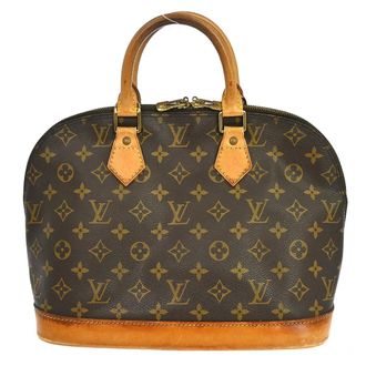 Louis Vuitton Alma Handbag Monogram Canvas Brown Canvas Handbag (Pre-Owned)