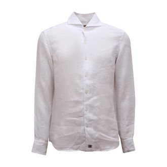 Sonrisa Camicia Silvery Linnen Shirt - Heren - Casual Overhemden - Wit - S - Linnen - Overhemden