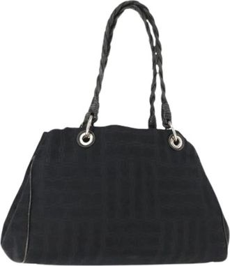 Ferragamo Pre-owned Canvas Schoudertas - Dames - Vintage Handtas - Zwart - ONE Size - Vintage