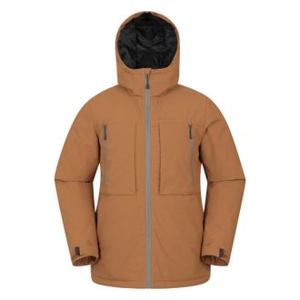 Mountain Warehouse Heren Langdon Waterdichte Gevoerde Parka (Tan)