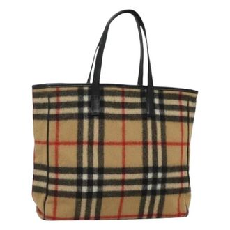 Burberry Pre-owned Vintage Tote Bag - Dames - Vintage Shopper - Veelkleurig - ONE Size - Wol - Vintage
