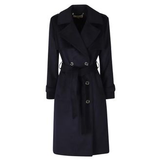 Michael Kors Cappotto in misto lana con cintura - - Coats - Donna - Blu - S