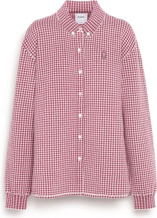 Barrie Womens Vichy Long Sleeve Shirt In Purple