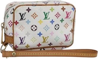 Louis Vuitton Pre-owned Clutches, female, White, Size: ONE SIZE Pre-owned Canvas Pouch
