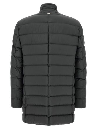 Herno Mens Gray Polyamide Coat Clothing