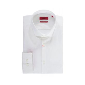 HUGO BOSS Erondo Shirt - Heren - Zakelijke Overhemden - Wit - XL - Katoen - Overhemden