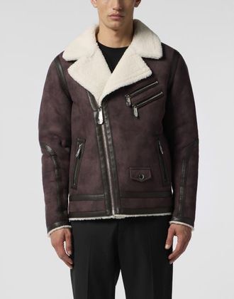 Philipp Plein Eco Shearling Jacket Men in Brown at Nordstrom, Size Xxx-Large