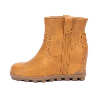 Yellow Box Womens Sadie Wedge Boot In Tan