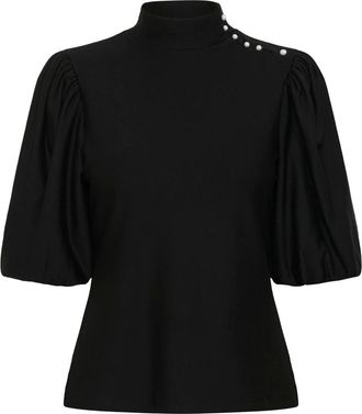 Gestuz Overhemden, Dames, Zwart, S, Gzrifa Button Balloon Top