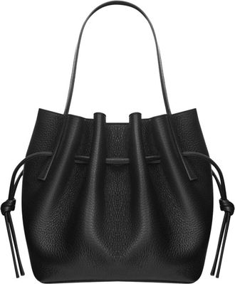Yuzefi Scallop Mini Tote - Dames - Shoppers - Zwart - ONE Size - Leer - Tassen