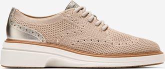Cole Haan Womens &Oslash;riginal Grand CitySpectre Stitchlite Oxford Shoes - Beige Size 10.5